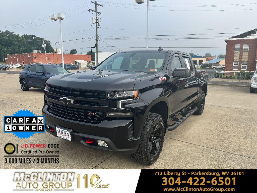 2021 Black Chevrolet Silverado 1500 LT Trail Boss 4X4 Truck
