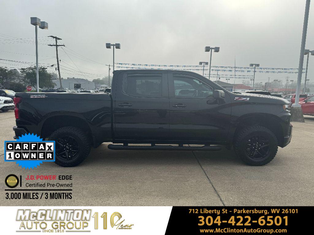 2021 Black Chevrolet Silverado 1500 LT Trail Boss 4X4 Truck