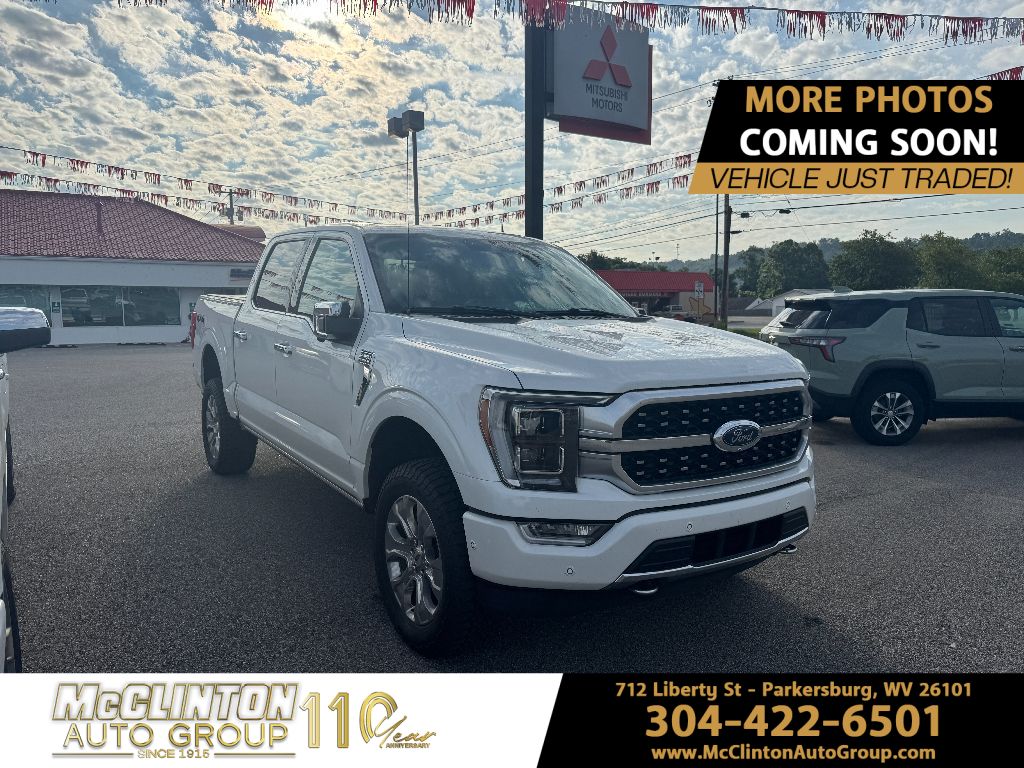 2021 Star White Metallic Tri-Coat Ford F-150 Platinum