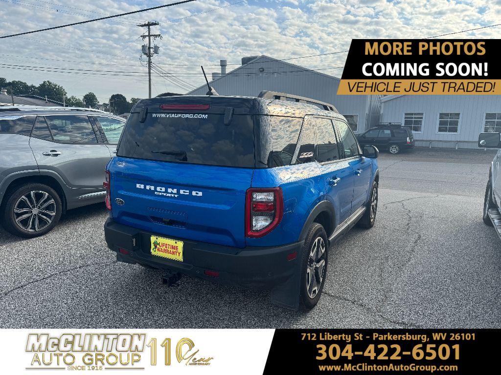 2022 Velocity Blue Metallic Ford Bronco Sport Outer Banks 4X4