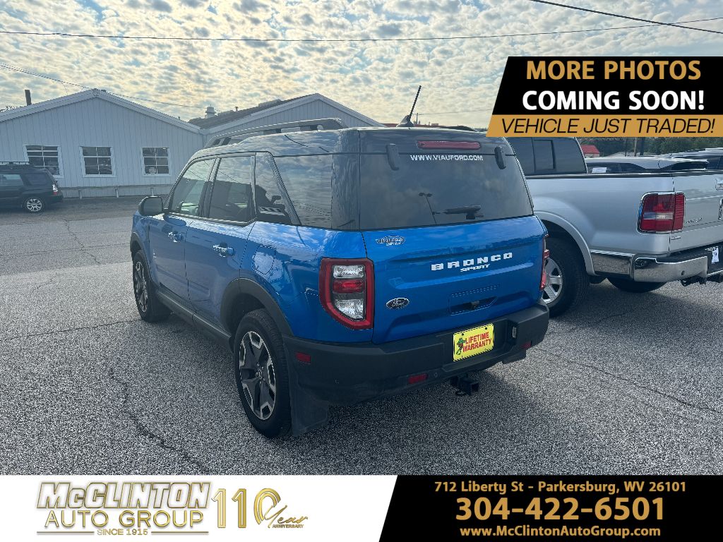 2022 Velocity Blue Metallic Ford Bronco Sport Outer Banks 4X4